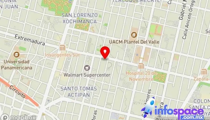mapa de Consultoría en Productividad y Utilidades S.A. de C.V Consultora de administración empresarial en Benito Juárez, Ciudad de México
