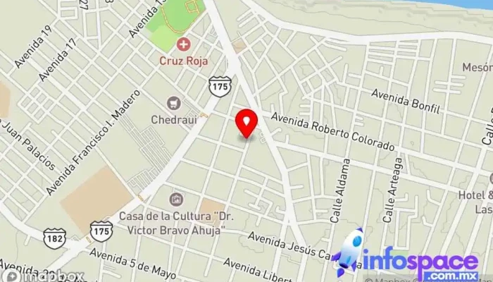 mapa de Consultoría Psicológica y Jurídica H y H Servicios legales en San Juan Bautista Tuxtepec