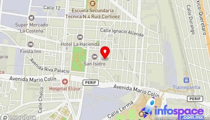 mapa de Consultoría TecLegal México Servicios legales en Tlalnepantla