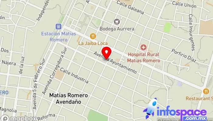 mapa de CONSULTORIA Y ASESORIA INTEGRAL RANGEL AC Servicio de registros contables en Matías Romero Avendaño