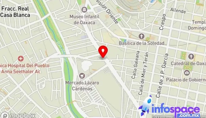 mapa de Coordinados Colón Agencia expendedora de billetes de autobús en Oaxaca de Juárez