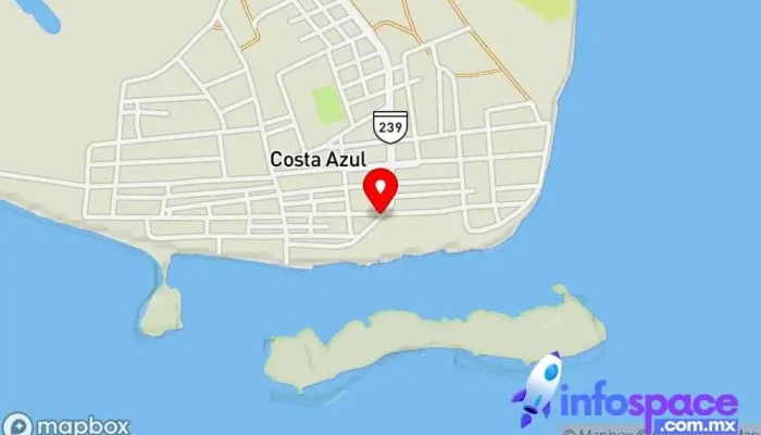 mapa de Costa Azul  en Costa Azul