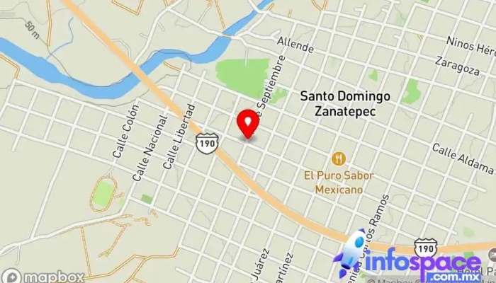 mapa de COYSA Oficina de la Administración en Santo Domingo Zanatepec