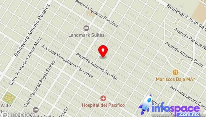 mapa de Creative Planet oficina Norte Consultora informática en Los Mochis