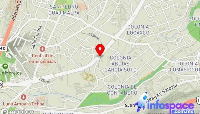 mapa de Ctra. México-Toluca y Av. Cedros Bus stop en Ciudad de México