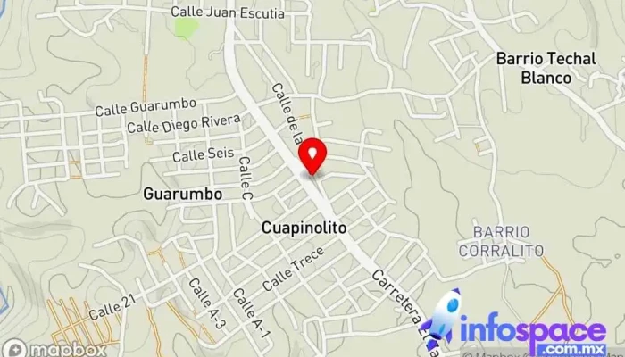 mapa de Cuapinolito  en Santa María Huatulco