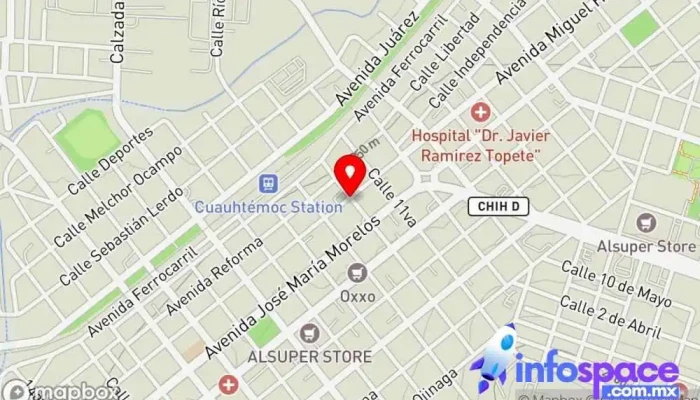 mapa de Cuauhtémoc Bus stop en Cuauhtémoc