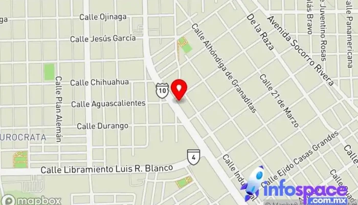 mapa de Dentista Tändokta Dentista en Nuevo Casas Grandes