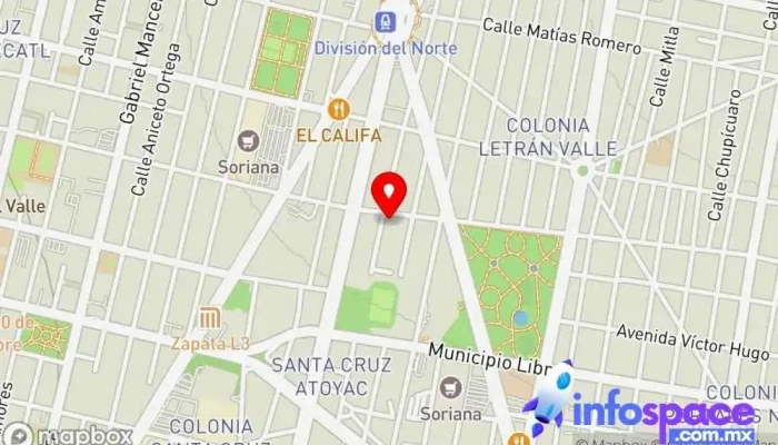 mapa de Desarrollo En Tecnologías Convergentes y Sistemas Empresariales, S.A.S. de C.V Empresa de software en Benito Juárez, Ciudad de México