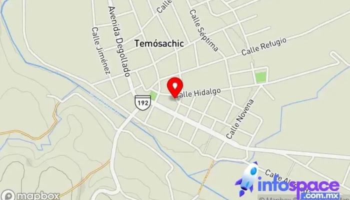 mapa de desarrollo Integral de La Familia de Temosachic Centro comunitario en Temósachic
