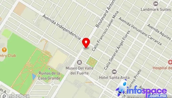 mapa de Despacho Jurídico Lic. Fco. Javier Rubio Aboyte Proveedor de servicios de asistencia jurídica en Los Mochis