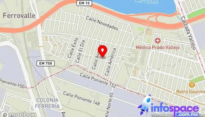 mapa de Di Sistemas Ti, S.A de C.V. Empresa de software en Tlalnepantla