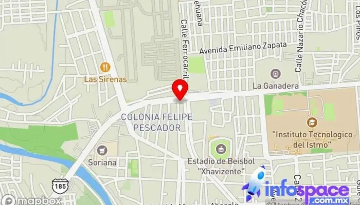 mapa de DIABENUT Juchitán. Nutrióloga Lilia Jiménez Nutricionista en Juchitán de Zaragoza