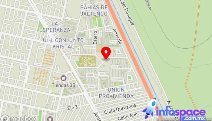mapa de DIF JALTENCO Oficina del Gobierno en Alborada Jaltenco
