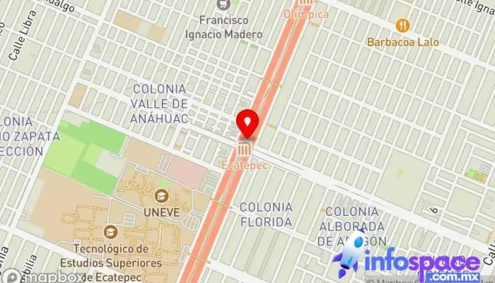 mapa de Ecatepec Estación de metro en Ecatepec de Morelos