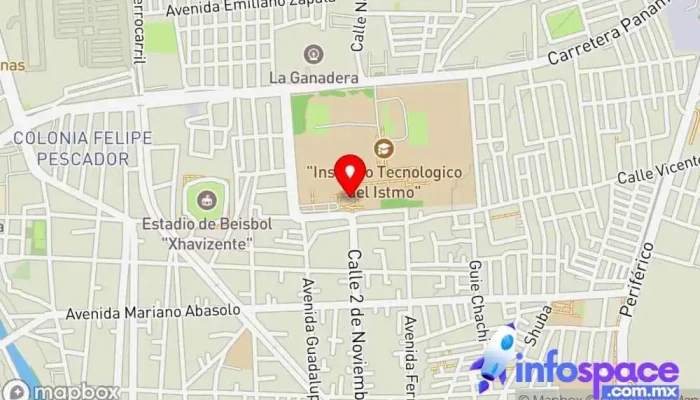 mapa de Edificio Administrativo - TecNM Campus Istmo Universidad en Juchitán de Zaragoza