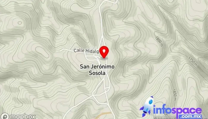 mapa de Edificio Municipal de San Jerónimo Sosola, Etla, Oaxaca. Oficina de gobierno local en San Jerónimo Sosola