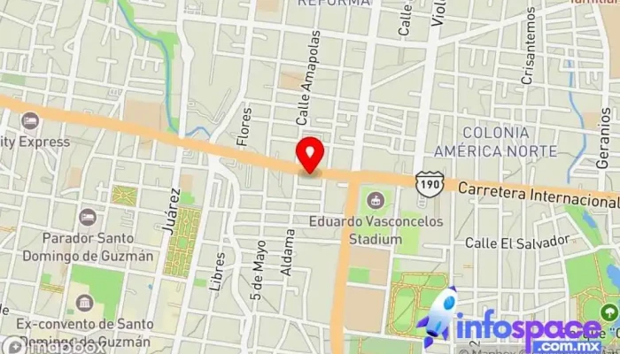 mapa de EFISYS Empresa de software en Oaxaca de Juárez