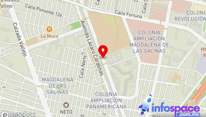 mapa de Eje Central Lázaro Cardenas - Central Camionera del Norte y CCH Vallejo Bus stop en Ciudad de México
