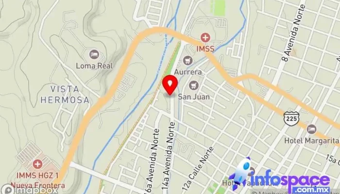 mapa de Ejecutivos del Sureste Servicio de transporte en Tapachula de Córdova y Ordóñez