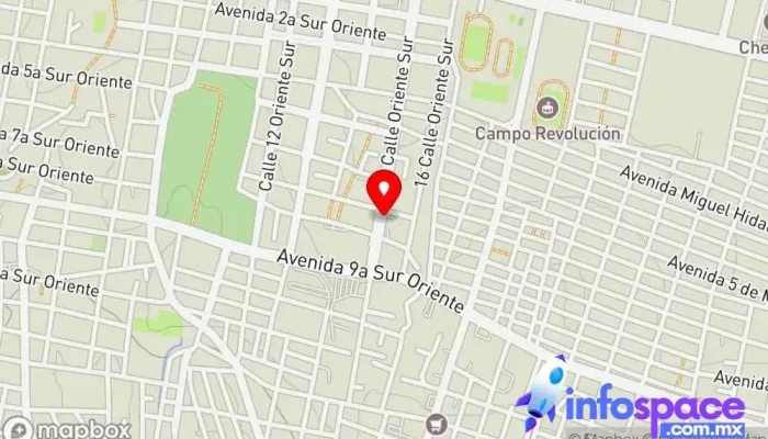 mapa de Ejecutivos del Sureste [Terminal Tuxtla Gutiérrez] Servicio de transporte en Tuxtla Gutiérrez