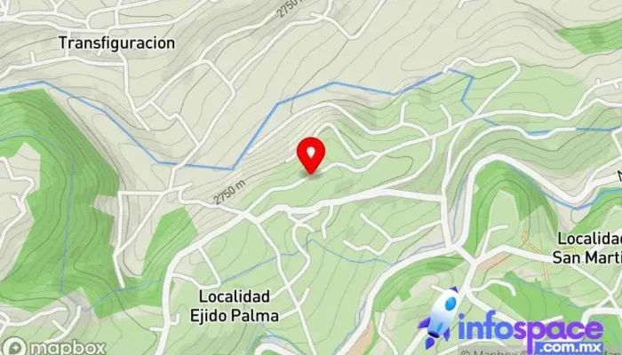 mapa de Ejido palma San Francisco Zona de senderismo en Tlazala de Fabela