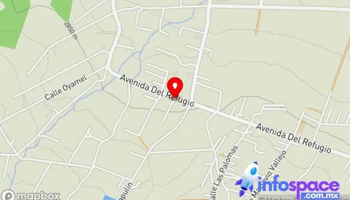 mapa de El Refugio, Santiago Tlacotepec Tienda de postres en Toluca de Lerdo