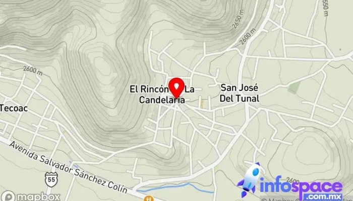 mapa de El Rincón de la Candelaria  en El Rincón de la Candelaria