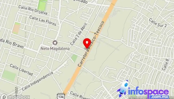 mapa de Elektra La Magdalena Atlicpac, Ctra. México-Texcoco Bus stop en La Magdalena Atlicpac