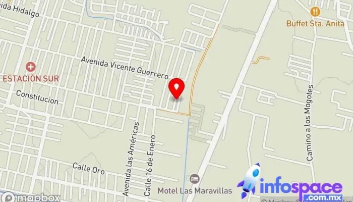 mapa de Élite Software Empresa de software, Servicio de marketing por Internet, Empresa de alojamiento web en Santa Cruz Xoxocotlán