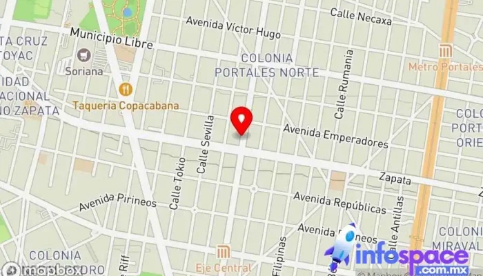 mapa de Emiliano Zapata Bus stop en Ciudad de México