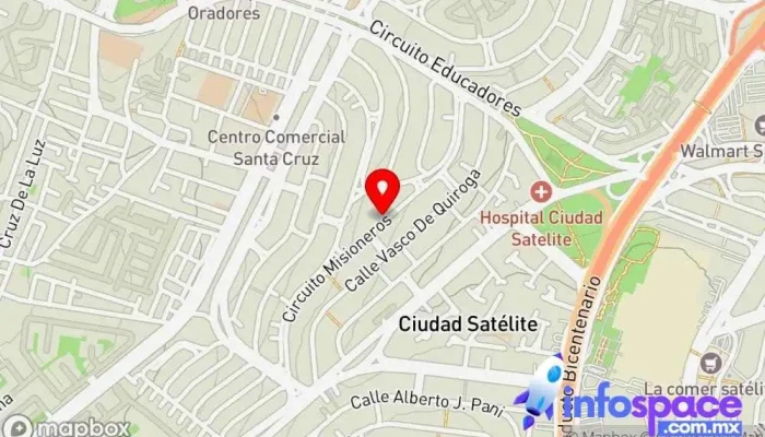 mapa de ESPECIALISTAS NACIONALES EN TECNOLOGÍA E INNOVACIÓN S. DE R.L. DE C.V Empresa de software en Naucalpan de Juárez