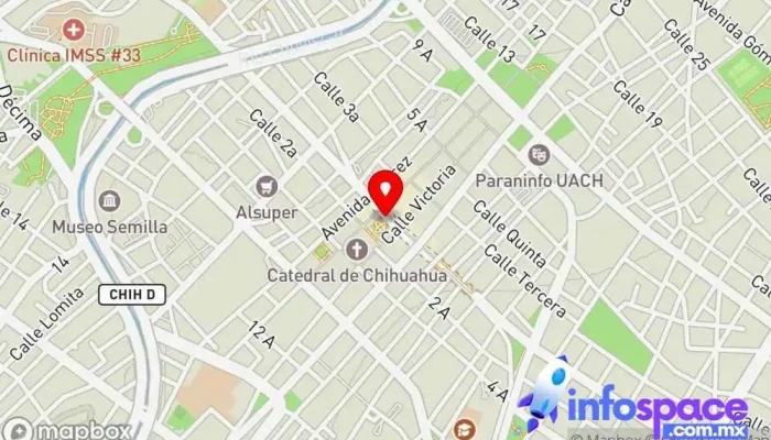 mapa de Estacion Catedral, Vivebus Servicio de transporte en Chihuahua