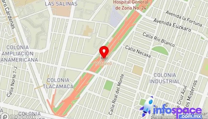 mapa de Estación Metro Potrero Bus stop en Ciudad de México