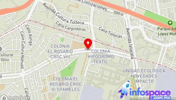 mapa de Estacion Metrobus Colegio De Bachilleres 1 Estación de autobuses en Ciudad de México