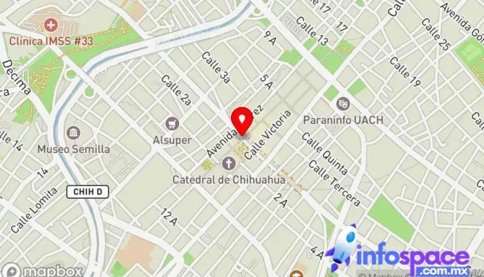 mapa de Estación Vivebús S/N Catedral  en Chihuahua