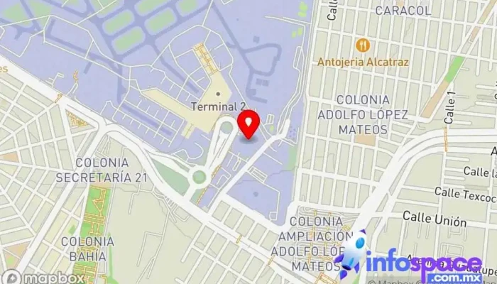 mapa de Estacionamiento Terminal 2 Aparcamiento cubierto en Venustiano Carranza, Ciudad de México