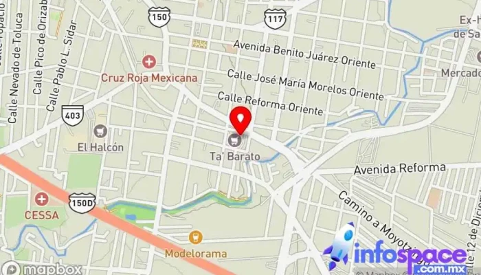 mapa de Estrella Roja  en San Martín Texmelucan de Labastida