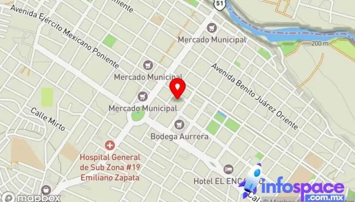 mapa de Excelencia Plus Empresa de autobuses en Cdad. Altamirano