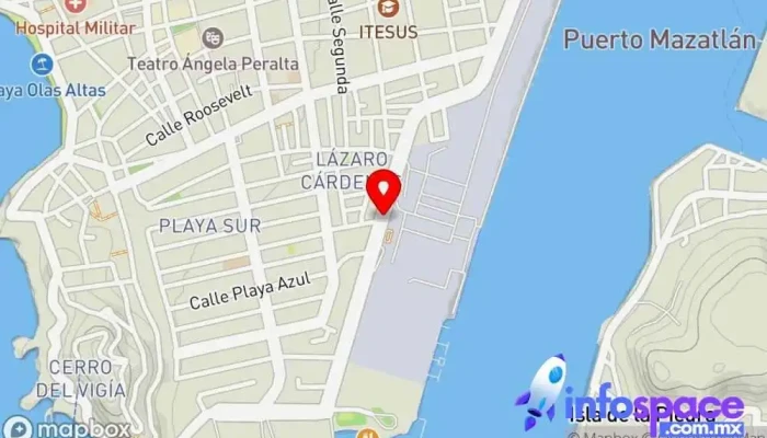 mapa de Ferry Islas Marías Lugar de interés histórico en Mazatlán