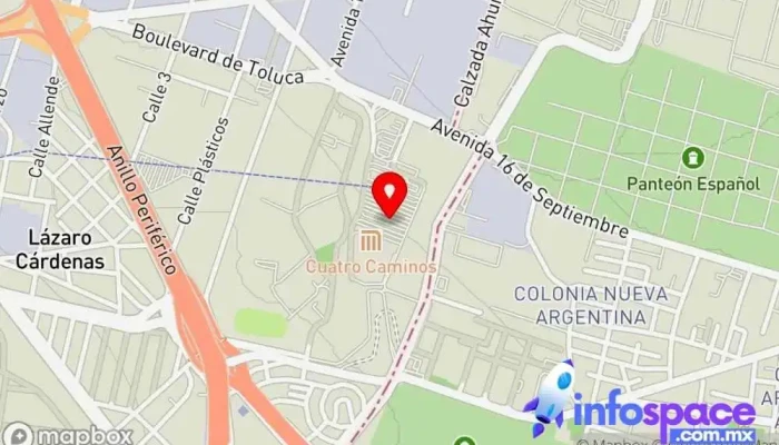 mapa de Flecha Roja Naucalpan-Toluca Empresa de autobuses en Naucalpan de Juárez