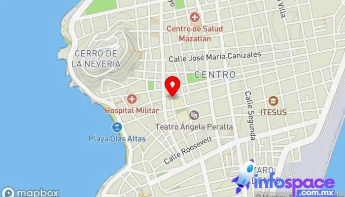mapa de Flores Quezada Ramiro Licenciado Servicios legales en Mazatlán