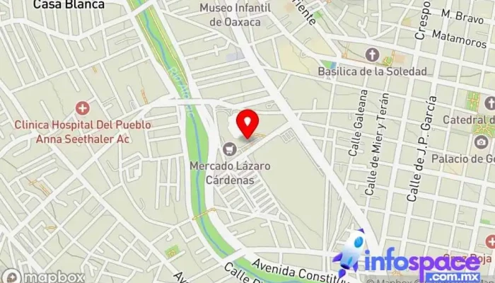mapa de FYPSA Autobuses Fletes y Pasajes Servicio de transporte en Oaxaca de Juárez