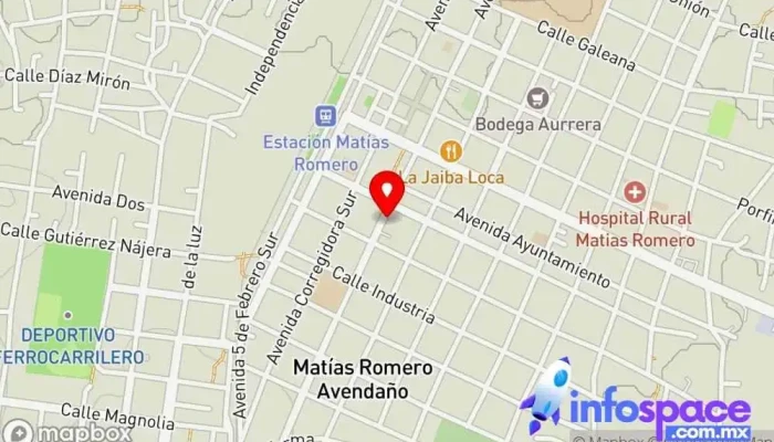 mapa de FYPSA Matías Romero Agencia de viajes en Matías Romero Avendaño