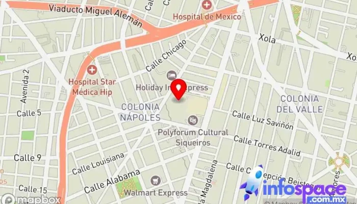 mapa de Grupo Cynthus, S.A. De C.V. Consultora informática, Empresa de software en Benito Juárez, Ciudad de México