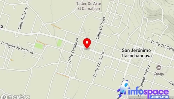 mapa de Grupo luz y vida Tlacochahuaya Alojamiento en San Jerónimo Tlacochahuaya