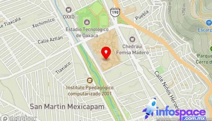 mapa de Grupo representativo de Ing. en Sistemas Computacionales Instituto de Tecnología en Oaxaca de Juárez