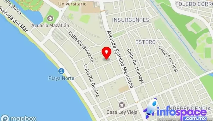 mapa de Grupo Senda Empresa de autobuses en Mazatlán