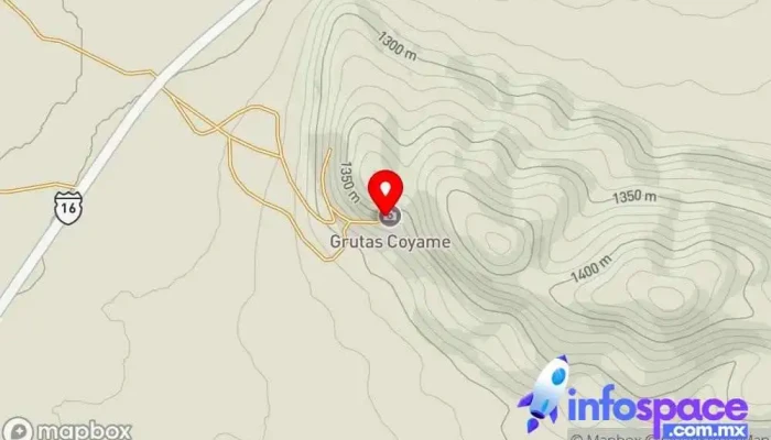mapa de Grutas de Coyame Parque nacional, Atracción turística en Coyame