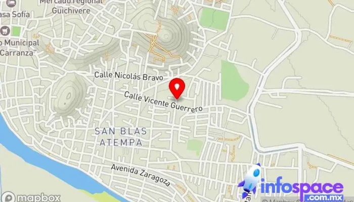 mapa de Guela Beu Consultorio Asesor médico en San Blas Atempa